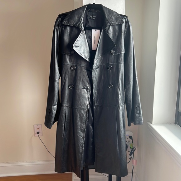Theory Jackets & Blazers - Theory black leather trench coat